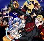  1boy 1girll absurdres artist_solafsekai blue_hair couple demon_girl erza_scarlet fairy_tail flying_sweatdrops gray_fullbuster highres hug juvia_lockser lucy_heartfilia mashima_hiro md5_mismatch resolution_mismatch sitting solafsekai source_smaller 