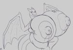  anthro bds_charmeleon big_breasts bodily_fluids breasts charizard cherry_(bds) female hi_res holding_breast huge_breasts hyper hyper_breasts lactating monochrome nintendo nipples pok&eacute;mon pok&eacute;mon_(species) simple_background solo video_games white_background 