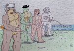  4_toes 5_fingers abs albino_(seaborn) anthro athletic athletic_anthro athletic_male balls bandanna bandanna_only barazoku bear belly biceps big_belly big_muscles big_pecs black_nose blue_eyes blush blush_lines bodily_fluids brown_body brown_eyes brown_fur brown_hair clothing competition competitive crowd crowd_scene crowded cum cum_drip cum_on_ground cumshot dashthefox dripping ejaculation english_text erection feet felid fingers fur genital_fluids genitals grass green_body green_eyes group hair hat hat_only headgear headgear_only headwear headwear_only hi_res holding_penis humanoid_genitalia humanoid_penis kai_(dash_fox) kemono kerchief kerchief_only lion lizard male mammal manly marteau masturbation mostly_nude multi_cumshot multicolored_body multicolored_fur muscular muscular_anthro muscular_arms muscular_legs muscular_male mustelid nikel nude nude_anthro nude_male obliques open_mouth otter outside overweight overweight_anthro overweight_male pantherine pecs penile penis pink_penis plant public purple_eyes reptile scalie smile sweat sweatdrop text thick_penis toes traditional_media_(artwork) white_bandanna white_body white_fur white_kerchief 
