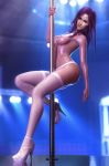  ass breasts heels kai&#039;sa league_of_legends naked nipples no_bra pole_dance sevenbees thighhighs thong topless wet 