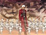  archer cane crossover epic excalibur_(soul_eater) fate/stay_night fate_(series) hat male_focus parody sky solo soul_eater unlimited_blade_works weapon white_hair 