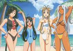  ah_my_goddess belldandy bikini peorth skuld swimsuits urd 