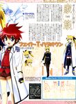  1girl blonde_hair brown_hair cape coat dragon erio_mondial fate_testarossa fingerless_gloves friedrich gauntlets gloves highres long_hair low-tied_long_hair lyrical_nanoha magical_boy magical_girl mahou_shoujo_lyrical_nanoha_strikers military military_uniform okuda_yasuhiro open_clothes open_coat pantyhose scan side_ponytail single_gauntlet takamachi_nanoha thighhighs translation_request tsab_executive_military_uniform twintails uniform 