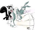  anthro anus bugs_bunny duo gay lagomorph looney_tunes male mammal pep&#233;_le_pew pepe_le_pew plain_background rabbit sex skunk unknown_artist warner_brothers white_background 