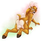  absurd_res all_fours anthro antlers balls brown_body brown_fur butt cervid check_tag_type crawling ear_piercing erection ewan_j._redding fur genitals girly hair hi_res hooves horn humanoid_genitalia humanoid_hands humanoid_penis kwik_(artist) long_hair looking_at_viewer looking_back male mammal nude penis piercing pinup pose smile smiling_at_viewer solo 