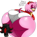  1:1 2020 amy_rose anthro big_breasts big_butt biped black_body black_fur breasts butt clothing dialogue digital_media_(artwork) dress duo english_text eulipotyphlan female female_focus fur gloves green_eyes handwear hedgehog hi_res huge_butt larger_female looking_at_another looking_back male male/female mammal narrowed_eyes open_mouth panties pink_body pink_fur presenting presenting_hindquarters red_body red_clothing red_dress red_fur sega shadow_the_hedgehog simple_background size_difference smaller_male solo_focus sonic_the_hedgehog_(series) standing text ultimateshadow underwear video_games white_background white_clothing white_gloves white_panties white_underwear wide_hips 