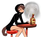  2020 alcohol anthro beverage blue_eyes canid canine canis colo domestic_dog drunk female humor mammal misha_(colo) simple_background sitting solo substance_intoxication whiskey white_background 