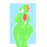  1:1 absurd_res ambiguous_gender anthro big_butt butt dinosaur drpepperscalie green_body green_scales hi_res mario_bros nintendo reptile scales scalie solo standing video_games yoshi 