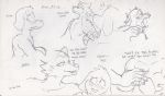  2020 5_fingers anthro beastars bird_dog blush bodily_fluids canid canine canis claws dialogue domestic_dog duo embarrassed english_text eye_contact fingers fur guiding hand_on_shoulder humanoid_hands hunting_dog jack_(beastars) labrador legoshi_(beastars) looking_at_another male male/male mammal nervous nervous_sweat nude open_mouth peeking retriever sketch smile sweat sweatdrop teeth text thebigmansini traditional_media_(artwork) wolf 