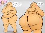  &lt;3 alphys anthro areola belly big_breasts big_butt blonde_hair blush breasts buckteeth butt cellulite clothed clothing deep_navel dialogue english_text eyewear female female_focus freckles front_view glasses hair hi_res human lizard looking_aside looking_at_viewer looking_back low-angle_view male mammal navel nipples non-mammal_breasts nude overweight overweight_anthro overweight_female oystercatcher7 panties polka_dot_panties polka_dots protagonist_(undertale) rear_view reptile scales scalie signature simple_background solo_focus speech_bubble standing teeth text thick_thighs thought_bubble topless undertale underwear video_games wide_hips yellow_body yellow_scales 