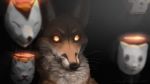  2020 black_nose canid canine fluffy fox fur glowing glowing_eyes ipoke light lighting mammal solo whiskers white_body white_fur 