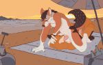  2019 2d_animation 5_fingers animated anthro anthro_on_anthro balls beach black-backed_jackal bouncing_balls brown_hair canid canine canis colored crimson-flazey deep_throat duo erection eyewear face_fucking fellatio fingers fox frame_by_frame fur fuzzamorous genitals glasses hair hand_on_butt hi_res irrumatio jack-jackal_(character) jackal loop male male/male male_penetrated male_penetrating male_penetrating_male mammal navel no_sound nude oral oral_penetration orange_body orange_fur osato-kun outside penetration penile penis sam-fox_(character) seaside sex sex_on_the_beach short_playtime sunset towel umbrella water 