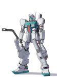  arms_at_sides assault_visor char&#039;s_counterattack clenched_hands commentary gm_iii green_visor gundam gundam_unicorn gundam_zz highres mecha mecha_focus mobile_suit no_humans radio_antenna robot science_fiction shadow simple_background solo standing sub-arms takahashi_masaki white_background 