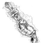  2004 annelid anthro armless breasts carillon eyeless female leech monochrome open_mouth simple_background slime solo teeth traditional_media_(artwork) transformation white_background worm 