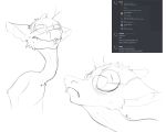  derp_eyes discord_(app) eyewear glasses hi_res humor long_neck male mammal mitch_mcconnell out-of-placers politics silly sketch solo teeth valsalia webcomic yinglet 