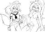  anthro bodily_fluids bottomwear breasts clothing domestic_cat ejaculation felid feline felis genitals gynomorph hasuki intersex mammal monochrome penis school_uniform sitting sketch skirt solo tongue tongue_out underwear uniform 