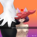  10ne-v 1:1 absurd_res anthro balls big_penis blep bodily_fluids braixen breasts drooling duo english_text erect_nipples fak&eacute;mon fan_character female genital_fluids genitals hi_res huge_penis male male/female mammal meme nintendo nipples nude penis penis_on_face pok&eacute;mon pok&eacute;mon_(species) precum precum_drip precum_string procyonid raccoon saliva smile text these_aren&#039;t_my_glasses thick_penis tongue tongue_out vein veiny_penis video_games 