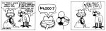 1975 20th_century 3_panel_comic absurd_res accent ancient_art antennae_(anatomy) anthro arachnid arthropod black_and_white close-up comic dialogue dr._gougo duo german_accent gesture gnat gnorm_gnat_(character) gnorm_gnat_(series) hand_gesture head_mirror headgear hi_res humor insect jim_davis jim_davis_(artist) male medical_instrument monochrome on_rock pointing public_domain rock scientific_instrument simple_background sitting spider