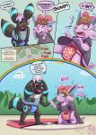 absurd_res age_regression clothing clothing_transformation diaper dress dustyerror eevee eeveelution english_text espeon eyewear generation_1_pokemon generation_2_pokemon glasses hi_res human hypnosis mammal mental_regression mental_transformation mind_alteration mind_control nintendo overalls pamper pokemon pokemon_(species) shrinking size_transformation text transformation umbreon