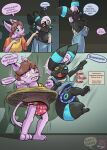 absurd_res age_regression clothing clothing_transformation diaper dress dustyerror eevee eeveelution espeon eyewear generation_1_pokemon generation_2_pokemon glasses hi_res human hypnosis mammal mental_regression mental_transformation mind_alteration mind_control nintendo overalls pamper pokemon pokemon_(species) shrinking size_transformation transformation umbreon