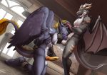  2018 anthro anthro_on_anthro anthro_penetrated anthro_penetrating anthro_penetrating_anthro balls bound detailed_background digital_media_(artwork) domination dragon drakorax duo dutch_angle erection feathered_wings feathers fellatio ferro_the_dragon genitals hand_on_head horn inside kneeling knot male male/male male_domination male_penetrated male_penetrating male_penetrating_male membrane_(anatomy) membranous_wings muscular muscular_anthro muscular_male oral oral_penetration penetration penile penile_penetration penis sex standing submissive submissive_male tail_tuft tuft twinkle-sez wings 