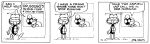 1975 20th_century 3_panel_comic absurd_res accent ancient_art antennae_(anatomy) anthro arachnid arthropod black_and_white comic dialogue doctor dr._gougo duo german_accent gnat gnorm_gnat_(character) gnorm_gnat_(series) head_mirror headgear hi_res humor insect jim_davis jim_davis_(artist) male medical_instrument monochrome public_domain scientific_instrument simple_background spider stereotype
