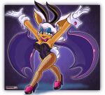 2025 5_fingers anthro bat black_clothing black_ears black_leotard blue_eyeshadow bow_tie breasts bunny_costume cleavage clothed clothing costume eyelashes eyeliner eyeshadow fake_ears fake_rabbit_ears fake_rabbit_tail fake_tail female fingers fishnet_clothing fishnet_leggings fishnet_legwear fluffy fluffy_ears fluffy_hair fluffy_tail fur gizmo01 gloves green_eyes grinning_at_viewer hair handwear heart_clothing heart_symbol hi_res inner_ear_fluff leggings legwear leotard lipstick makeup mammal pink_bow_tie pink_lipstick pumps purple_wings rouge_the_bat sega smile smiling_at_viewer solo sonic_the_hedgehog_(series) tail tan_body tan_fur tuft white_body white_clothing white_fur white_gloves white_handwear white_tail wings