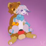 1:1 abdominal_bulge absurd_res animal_genitalia animal_penis animal_pussy belly brown_body brown_fur canine_genitalia canine_penis canine_pussy chair_position collar duo ear_nibble eeveelution espeon female feral from_behind_position fur generation_2_pokemon genitals hi_res hybrid jm-luxro knot lewxen luxro male male/female mammal neck_tuft nibbling nintendo orange_eyes pawpads penetration penis pink_body pink_fur pokemon pokemon_(species) purple_eyes pussy sex size_difference tan_belly tuft vaginal vaginal_penetration veo_(st3veo)