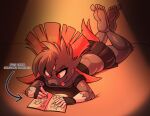 &gt;:3 2025 5_fingers 5_toes anthro anthrofied artist athletic athletic_anthro athletic_female bangs barefoot bed bedroom bent_legs biped black_bottomwear black_clothing black_gloves black_handwear black_nose black_topwear blep bottomwear breasts calves_up cheek_tuft cleavage closed_smile clothed clothing contextual_arrow creating_art crop_top crossed_ankles cute_fangs dark_eyelids detailed_background digital_drawing_(artwork) digital_media_(artwork) directional_arrow drawing english_text eyelashes facial_tuft fang_the_weavile fangs feet feet_together feet_together_knees_apart female female_anthro fingerless_gloves fingers forehead_gem freckled_face freckles front_view fur furniture gem generation_4_pokemon glistening_eyelids gloves gobanire hair hair_over_eye half-closed_eyes handwear happy head_tuft hi_res holding_object holding_pencil humanoid_feet information_label inside looking_down lying mammal medium_breasts midriff miniskirt mouth_closed narrowed_eyes naughty_face nintendo off_shoulder on_bed on_front paper pencil_(object) perspective plantigrade pokemon pokemon_(species) pokemorph raised_foot red_eyes red_hair sega shadow_the_hedgehog shirt sketchbook skirt smile snaggle_tooth soles solo sonic_the_hedgehog sonic_the_hedgehog_(series) tail tail_tuft tail_under_skirt teeth text the_pose thick_eyelashes toes tongue tongue_out topwear torn_clothing torn_shirt torn_topwear tuft warm_colors weavile