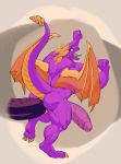  3_toes activision anal anal_penetration anthro big_penis black_penis disembodied_penis dragon duo genitals hi_res looking_back male male/male male_penetrated male_penetrating male_penetrating_male open_mouth orange_wings penetration penis purple_body purple_penis purple_scales raised_tail rear_view scales spyro_the_dragon toes tongue tongue_out vein veiny_penis video_games wings ws 