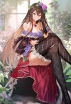  dress granblue_fantasy nr_noir rosetta_(granblue_fantasy) stockings thighhighs 