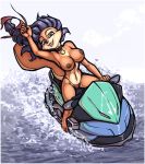  absurd_res anthro areola breasts canid canine carmelita_fox clothed clothing collar female fox hi_res jetski looking_at_viewer luraiokun mammal sea sly_cooper_(series) smile solo sony_corporation sony_interactive_entertainment sucker_punch_productions swimwear topless video_games water 