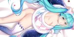  22jigen aqua_eyes aqua_hair ass blush candy gloves hat hatsune_miku headphones lollipop long_hair magical_mirai_(vocaloid) nude scarf stars thighhighs twintails vocaloid 