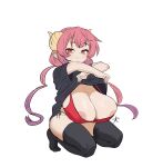  absurdres breast_slip breasts highres huge_breasts ilulu_(maidragon) kobayashi-san_chi_no_maidragon large_breasts nipple_slip nipples shortstack smug 