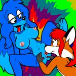  anal_fingering anthro breasts canine cub cunnilingus dog duo eyewear female fingering fox glasses mammal millicent_mudd millie oral oral_sex ozy_and_millie pussy raine_dog sex spread_legs spreading toonpimp vaginal webcomic young 