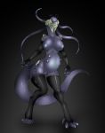  absurd_res ahamkara_(species) anthro arm_warmers armwear bastiel big_breasts breasts clothed clothing destiny_2 dragon female hi_res legwear multi_breast nipples partially_clothed pregnant riven_of_a_thousand_voices small_breasts solo stockings 