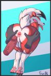  anthro anus balls bent_over big_butt black_body black_fur butt butt_grab canid canine digital_media_(artwork) duo erection fur genitals grey_body hand_on_butt hi_res humanoid_genitalia imminent_sex looking_at_viewer looking_back lycanroc male male/male mammal midnight_lycanroc nintendo nude open_mouth pawpads penis pok&eacute;mon pok&eacute;mon_(species) red_body red_fur simple_background smile spread_anus spreading tongue tongue_out trex_b6 video_games white_body white_fur 
