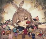  6+girls :3 :d :o absurdres ahoge animal_ears anya_melfissa anya_melfissa_(new_year) asymmetrical_legwear baseball_cap black_gloves black_hair black_jacket black_nails black_tiara blonde_hair bow braid broken_horn brown_eyes brown_hair cecilia_immergreen chibi closed_eyes colored_inner_hair colored_skin crossed_bangs crying crying_with_eyes_open demon_girl demon_tail detached_sleeves elizabeth_rose_bloodflame feather_hair_ornament feathers fishnet_thighhighs fishnets from_behind fuwawa_abyssgard gauntlets gawr_gura gigi_murin gloves goggles goggles_on_head green_eyes green_hair grey_eyes grey_hair grey_skin hair_ornament hakos_baelz hakos_baelz_(1st_costume) hakui_koyori hand_on_own_hip hat head_rest highres holding holding_polearm holding_weapon hololive hololive_english hololive_indonesia hood hood_up hoodie horns hugging_object irys_(hololive) irys_(irys_2.0)_(hololive) jacket kaela_kovalskia kiko_(kikoshaula) koseki_bijou koseki_bijou_(1st_costume) kureiji_ollie kureiji_ollie_(1st_costume) long_hair long_sleeves mask mini_person minigirl mismatched_legwear mococo_abyssgard mori_calliope mouse_ears mouse_girl mouse_tail multicolored_hair multiple_girls nail_polish nanashi_mumei nanashi_mumei_(1st_costume) nerissa_ravencroft ninomae_ina'nis orange_hoodie ouro_kronii own_hands_clasped own_hands_together panther_ears panther_girl partially_fingerless_gloves patchwork_skin pillow pillow_hug pink_hair polearm purple_hair r.e.p.o. raora_panthera raora_panthera_(1st_costume) red_eyes red_hair rune_hair_ornament semibot shiori_novella shirt short_hair shoulder_spikes smile solid_circle_eyes spikes sword tail tail_bow tail_ornament tears thighhighs tiara tokino_sora tokino_sora_(1st_costume) tokoyami_towa tokoyami_towa_(1st_costume) tongue tongue_out twin_braids twintails two-tone_hair vestia_zeta wavy_hair weapon white_jacket white_shirt wolf_ears wolf_girl zombie 