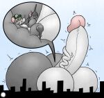 adult_swim american_opossum anthro artist_logo artist_name astronomical_hyper balls balls_expansion baseball_cap bedroom_eyes belly big_balls big_butt big_penis blue_pupils bottom_heavy bubble_butt butt butt_expansion cartoon_network chest_tuft clothing countershade_arms countershade_belly countershade_face countershade_legs countershading curvy_figure emanata erection expansion eyelashes fangs featureless_feet feet femboy flash_emanata fur gassy&#039;s_gas_&#039;n_stuff genital_expansion genitals gilbert_(gassy&#039;s_gas_&#039;n_stuff) glans glistening_eyelids grey_body grey_fur grinning_at_viewer hand_behind_head hand_on_leg hat headgear headwear hi_res huge_balls huge_butt huge_penis humanoid_genitalia humanoid_penis hyper hyper_balls hyper_butt hyper_genitalia hyper_penis inner_ear_fluff logo looking_at_viewer lying male mammal marsupial narrowed_eyes nude on_back one_leg_up penis penis_expansion pink_glans pupils raised_leg seductive signature small_waist solo teeth text thatdawgmurray thick_thighs tuft vein veiny_penis virginia_opossum whiskers yellow_sclera