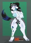  anthro belly big_breasts big_butt blue_eyes blue_neckline blue_nipples blue_pussy blue_tongue blush bodily_fluids breasts butt dripping_pussy drooling dullahan european_mythology felid female furriousart genital_fluids genitals hi_res hybrid in_heat irish_mythology leg_tattoo mammal mythology neckline nipples pantherine procyonid pussy raccoon rivela_(rivetstheblue) saliva snow_leopard solo spread_pussy spreading sweat tattoo tattoo_on_thigh thick_thighs tongue vaginal_fluids 