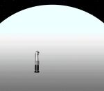 2025 2d_animation ambiguous_gender animated astromech_droid bb-8 bb-series_astromech_droid dodging dropping_weapon gradient_background grey_background holding_lightsaber holding_object holding_weapon hole_(pit) humor lightsaber looking_at_object looking_at_weapon machine melee_weapon not_furry official_art robot simple_background solo spinning star_wars swinging_weapon unknown_artist weapon white_body