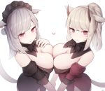  animal_ears cleavage final_fantasy final_fantasy_xiv miqo&#039;te no_bra rot_lapin tagme tail 