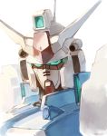  absurdres aqua_eyes close-up daue glowing glowing_eyes gundam gundam_0083 gundam_gp-01_zephyranthes highres looking_down mecha no_humans radio_antenna science_fiction solo v-fin white_background 