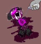 4_fingers absurd_res amputee anthro blood_pool bottle burning butt butt_from_the_front container cross crucifix cute_fangs demon disability duo e254e eye_wound fangs female fingers genitals gore grin guts happy hi_res holy_water human imminent_death intestines joyful male mammal masochism mhery_(e254e) mutilation organs pain pouring pouring_liquid pouring_water pussy quadruple_amputee shaking smile teeth trembling water