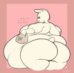  anthro bag beady_eyes beastars bedroom_eyes belly big_belly big_breasts big_butt black_eyes blush breasts butt dialogue english_text female fur glistening glistening_eyes haru_(beastars) holding_bag holding_object huge_breasts huge_butt hyper hyper_belly lagomorph leporid looking_at_viewer love_handles mammal morbidly_obese morbidly_obese_anthro morbidly_obese_female narrowed_eyes nude obese obese_anthro obese_female open_mouth open_smile overweight overweight_anthro overweight_female paper_bag portrait rabbit rear_view seductive signature smile solo standing text thick_thighs three-quarter_portrait three-quarter_view weight_gain white_body white_fur wide_hips xero 