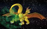 absurd_res anus backsack balls big_butt butt canid canine canis claws digital_media_(artwork) dragon earth fart fart_cloud fart_fetish feces feet fur genitals hair hi_res hybrid macro male mammal mythological_creature mythological_scalie mythology nude planet scalie size_difference solo space tail wings wolf zubuzz