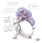 2024 accessory anthro blush blush_lines bodily_fluids caught_in_the_act clothed clothing dialogue diaper diaper_fetish diaper_only digitigrade ears_back english_text erection erection_in_diaper excessive_feces feces fur generation_5_pokemon grey_body grey_fur hair hair_accessory hand_on_diaper hi_res humiliation hyper hyper_feces hyper_soiling long_hair male nintendo offscreen_character open_mouth partial_speech_bubble pivoted_ears pokemon pokemon_(species) pokemon_mystery_dungeon pooping public public_humiliation purple_hair signature simple_background soiled_diaper soiling soiling_diaper solo sophiepoof sound_effects spike_chunsoft standing sweat text topless touching_diaper unclean_diaper used_diaper wearing_diaper white_background zoroark