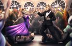  anthro artwork_(digital) ballroom bethesda_softworks clothed clothing commission_art cute_face dancing digital_drawing_(artwork) digital_media_(artwork) disney duo fabienne_growley fallout felid female group happy leopard love male mammal nate_(fallout) night pantherine party paws snow_leopard sunny_way survivor video_games zootopia 