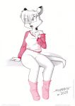  anthro bottomless clothed clothing fashion female footwear kangaroo macropod mammal marsupial mia_(tira_shanks) no_underwear nude socks solo sweater sweatshirt tirashanks_(artist) topwear wallaby 