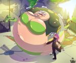 2025 absurd_res animal_humanoid belly belly_expansion belly_squish big_belly big_breasts black_bottomwear black_clothing black_footwear black_hoodie black_jacket black_pants black_sandals black_shoes black_topwear body_inflation bonbon01 bottomwear bra breast_expansion breasts butt cel_shading cephalopod cephalopod_humanoid churn clothing colored digital_media_(artwork) duo ear_piercing expansion eyebrows eyelashes face_mask female footwear green_bra green_clothing green_panties green_underwear grey_eyebrows grey_hair hair hand_on_another&#039;s_belly hand_on_belly hi_res hoodie hose hose_in_mouth hose_inflation hug huge_belly huge_breasts hugging_another humanoid humanoid_pointy_ears hyper hyper_belly hyper_breasts hyper_inflation immobile inflation inkling jacket legs_up liquid_inflation marie_(splatoon) marine marine_humanoid mollusk mollusk_humanoid nintendo not_furry octarian octoling onomatopoeia outside panties pants piercing pink_eyebrows pink_hair pointy_ears pseudo_hair purple_eyes sandals shaded shoes sidewalk signature slosh sound_effects spherical_inflation splatoon squish tan_body tan_ears tan_skin tentacle_hair tentacles text tight_clothing topwear underwear yellow_eyes